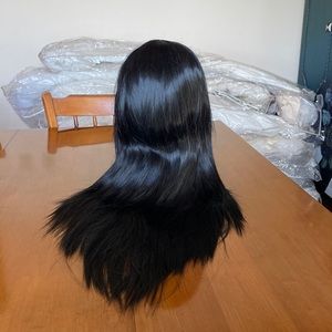 Black long thick length wig Cosplay anime dancer Halloween